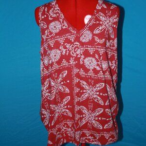 Patterned V Neck Tank top